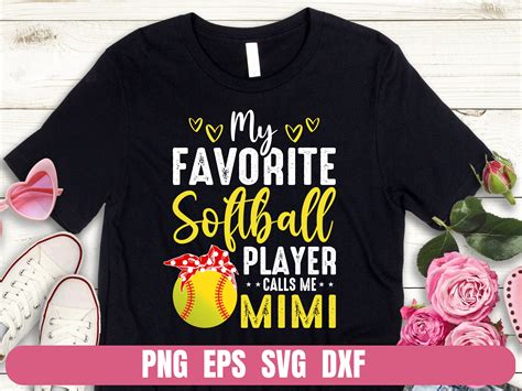 My Softball Player Calls Me Mimi Design Png Eps Svg Dxf Etsy