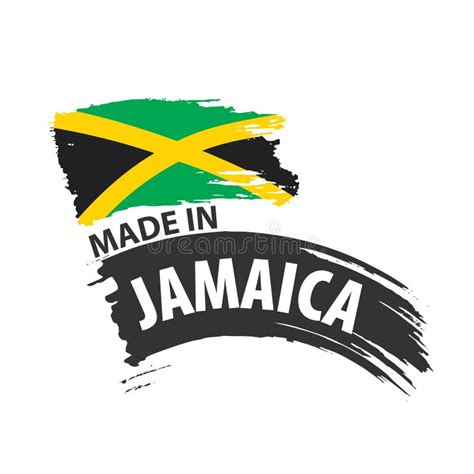 Jamaica Flag Vector Illustration On A White Background Stock Vector Illustration Of Emblem