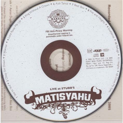 Matisyahu - Live At Stubb's (CD) Reggae 2005 827969646427 on eBid ...