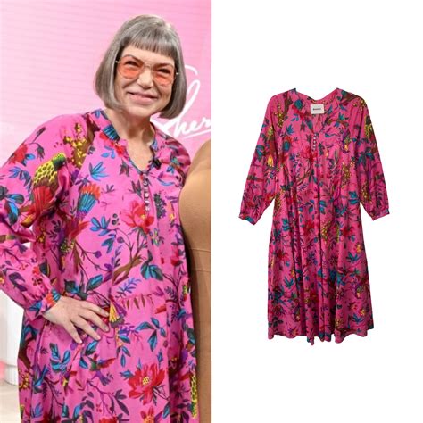 Sherri March 2024 Mindy Cohns Pink Printed Dress Shop Your Tv