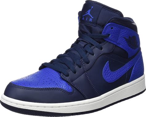 Nike Air Jordan 1 Mid, Chaussures de Basketball Homme, Gris ...