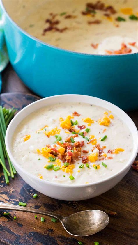 Panera Bread Baked Potato Soup Copycat [video] - Sweet and Savory Meals