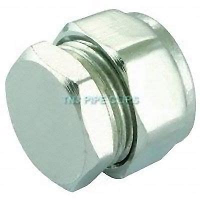 Chrome Brass Compression Stop End End Cap Blanking Nut Diff Sizes