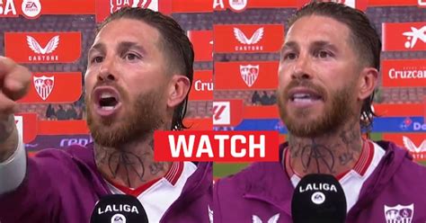 Watch Sergio Ramos Shouts At Sevilla Fans To Shut Up During Live Tv