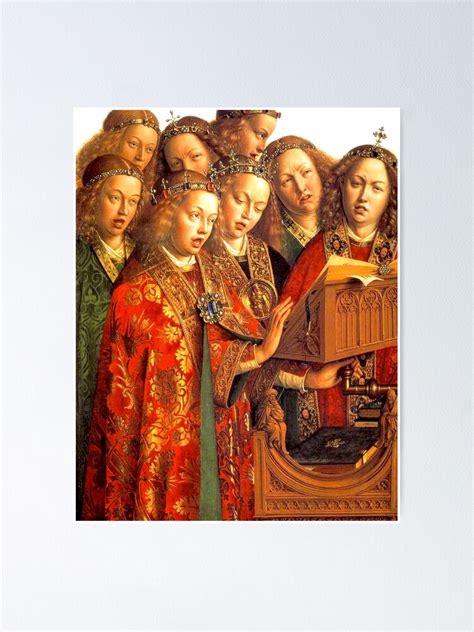 "The Ghent Altarpiece (the Adoration of the Mystic Lamb)-Choir of Angels" Poster for Sale by ...