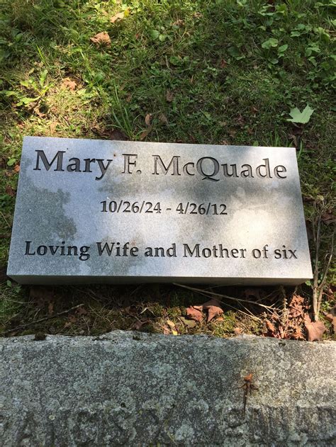 Mary F Metcalf Mcquade Find A Grave Memorial