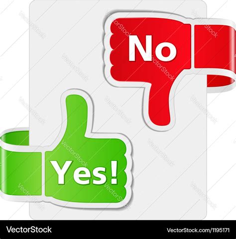 Yes and no signs Royalty Free Vector Image - VectorStock