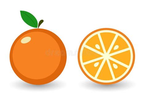 Naranja Del Icono Del Vector Ilustración del Vector Ilustración de