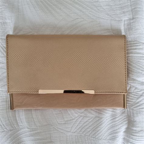 Nude Clutch Brand New With Tags And Never Worn Gold Depop