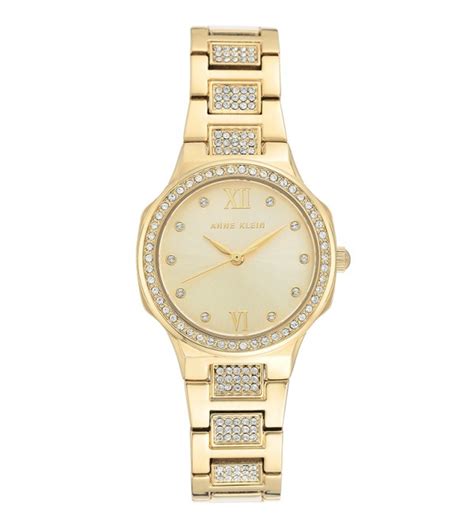 Buy Anne Klein Round Dial Diamond Details Stainless Steel Strap