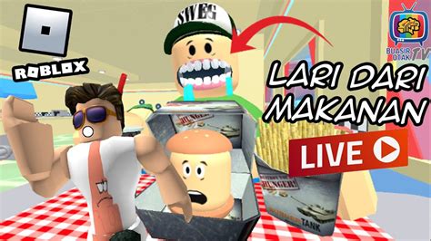 Roblox Lari Dari Makanan Sebab Puasa Live Youtube