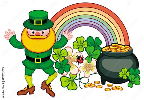 Leprechaun Pot Of Gold Rainbow