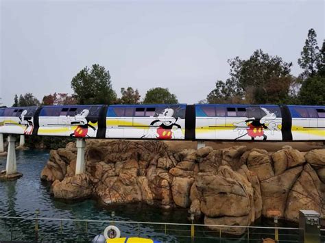 Photos Mickey Mouse Th Anniversary Monorail Debuts At Disneyland