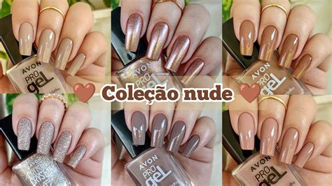 ESMALTE PRO GEL AVON COLEÇÃO NUDE NOVAS CORES 2022 YouTube