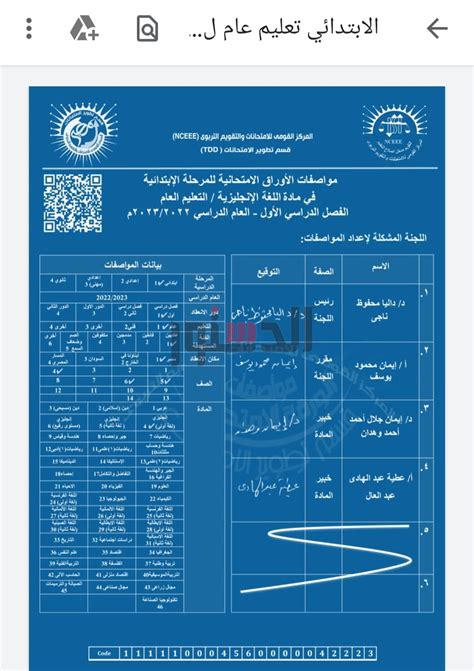 ننشر مواصفات امتحان اللغة الإنجليزية من الصف الرابع الابتدائي وحتى السادس