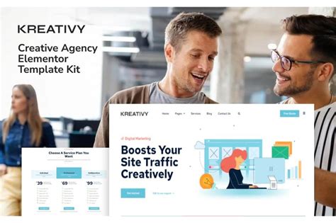 Kreativy Kit De Plantillas De Elementor Para Agencias De Marketing