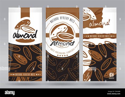 Almond Packaging Set Stock Photo Alamy