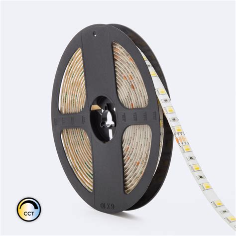 LED Strip 24V DC 60LED M 5m CCT Selecteerbaar IP65 Breedte 10mm In Te