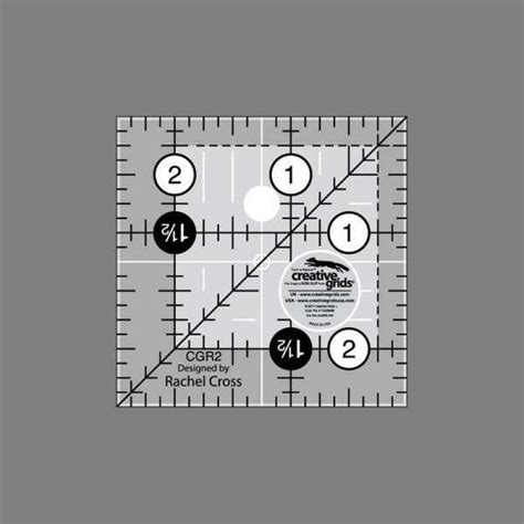 Creative Grids Quilting Ruler 2 12in Square