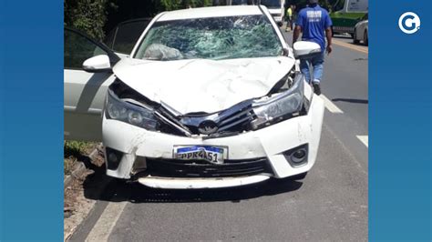 A Gazeta Acidente Entre Carro E Moto Deixa Dois Feridos Na Br Em