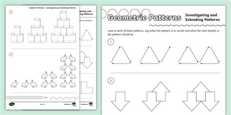 Numeric And Geometric Patterns Grade 7 Worksheets Twinkl Worksheets