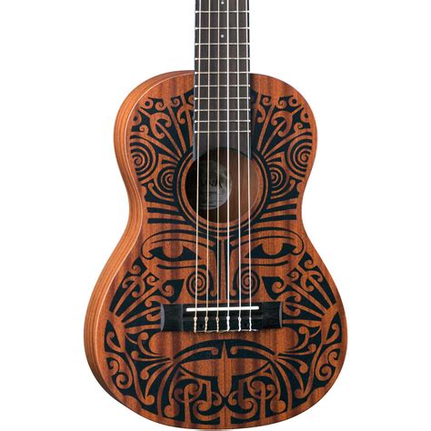 Luna Guitars Tribal 6 String Mahogany Ukulele Satin Natural Musician