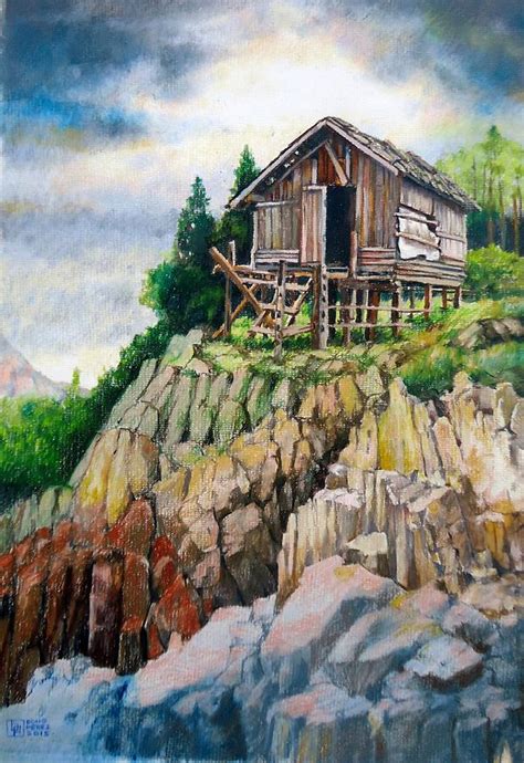 The House Built On The Rock Drawing By Bong Perez Fine Art America