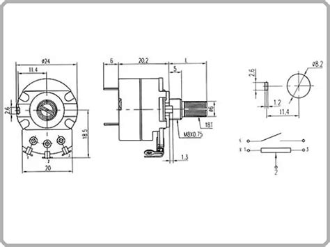 Wh Rotary Potentiometer With Switch Unicom Radio