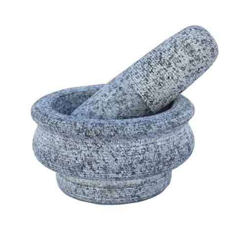 MYNAKSHA Mortar And Pestle Set Stone For Spices Okhli Masher