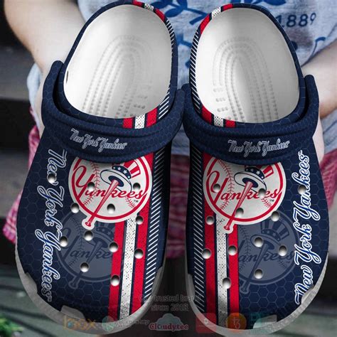 BEST Team MLB New York Yankees Navy White Crocs Crocband Shoes