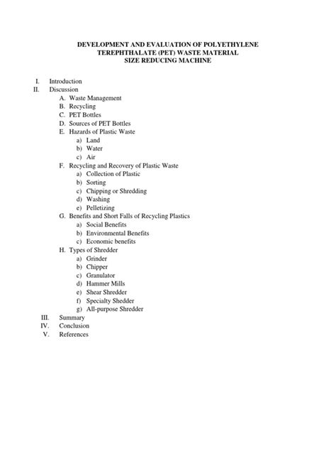 Sample Outline Balangkas Pdf