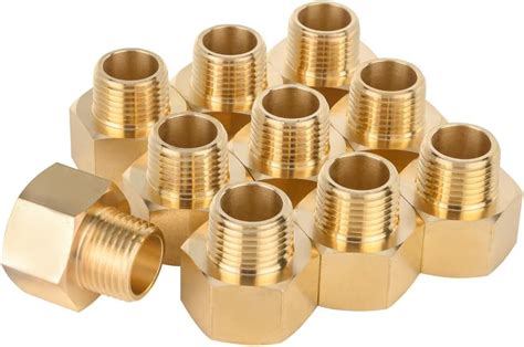 Amazon Pack Of 10 EFIELD Brass Fittings 3 8 Male Pipe X 1 2