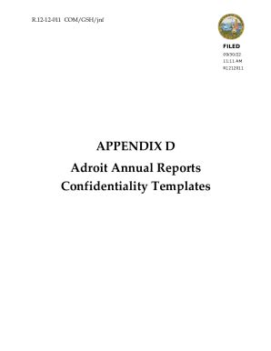 Fillable Online Docs Cpuc Ca APPENDIX D Adroit Annual Reports