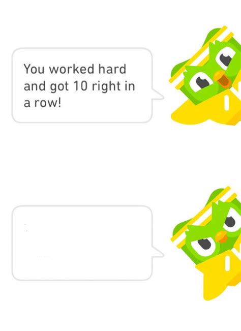 Duolingo 10 In A Row Blank Template Imgflip