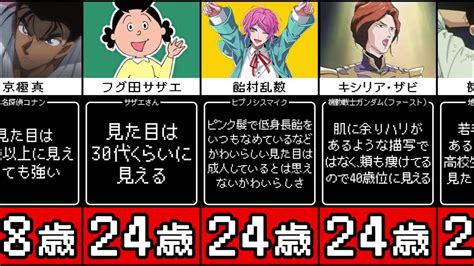 【アニメランキング】見た目と実年齢にギャップがあるキャラ27選 Youtube