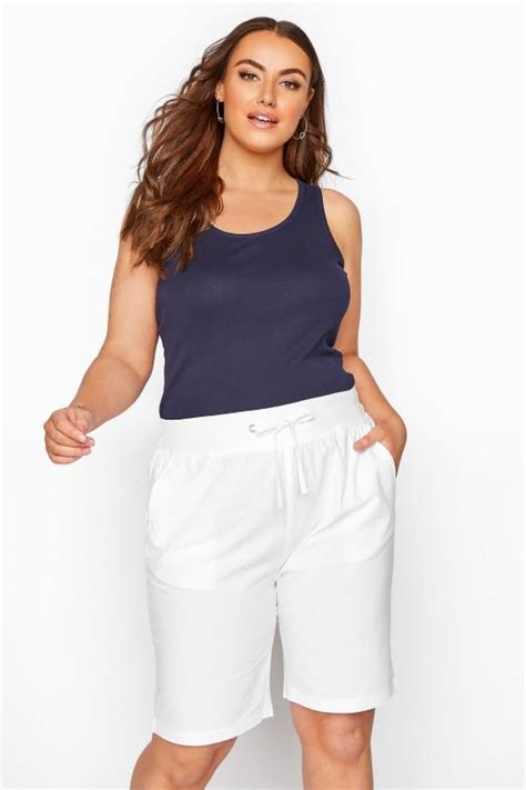 Plus Size Cotton Shorts Ladies Shorts Yours Clothing