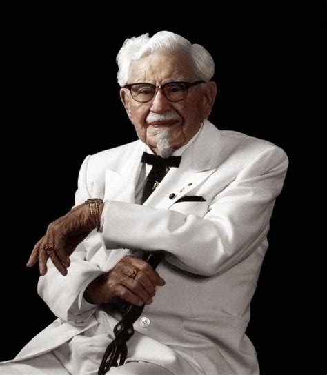 Harland David Sanders Better Known As Colonel Sanders And Founder Of