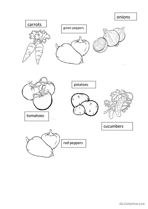 Vegetables English ESL Worksheets Pdf Doc