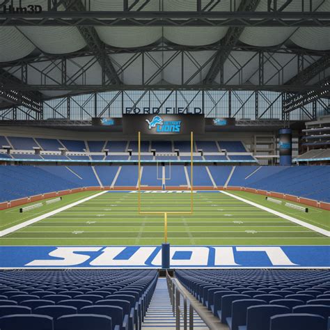 Ford Field 3d Model Architecture On Hum3d