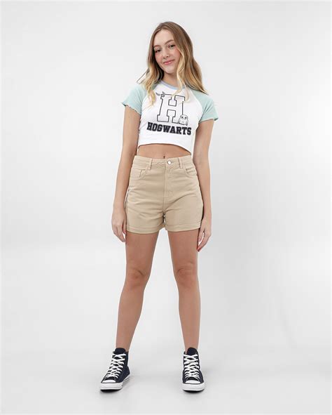 Riachuelo Short Jeans Color Juvenil Barra Dobrada E Cintura Alta