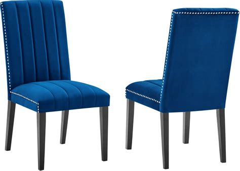 Catalyst Performance Velvet Dining Side Chair Set Of In Navy By