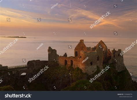 Dunluce Castle Sunset Northern Ireland Stock Photo 1220608774 ...