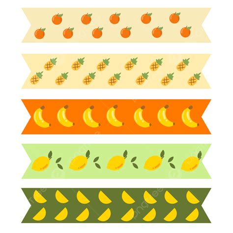 Washi Tape Motif Fruit Cute For Planner And Diary Sticker Set Washi