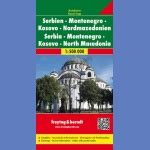 Serbia Czarnogóra Montenegro Macedonia Północna Kosowo Mapa