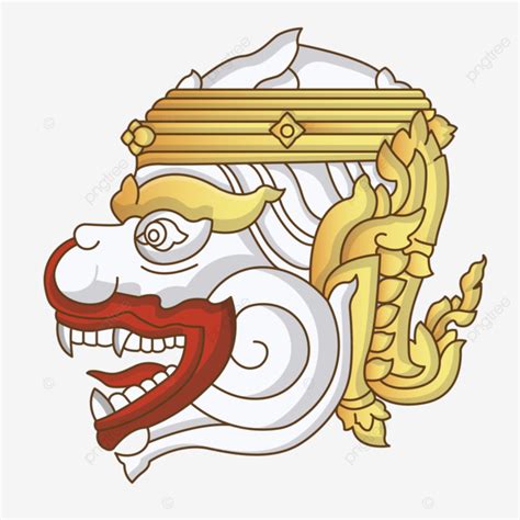 Khmer Hanuman Head Ornament Vector Khmer Hanuman Head Vector Khmer