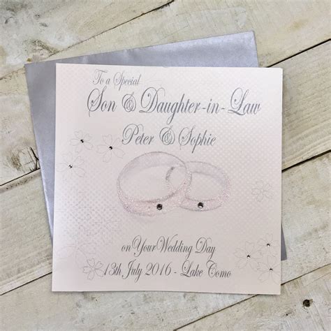 Personalised Wedding Card Daughter Son In Law Or Son Etsy Uk