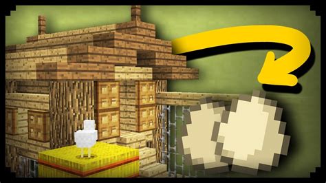 Minecraft How To Make A Working Chicken Coop Youtube