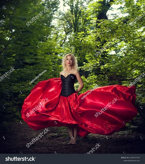 Beautiful Sexy Blonde Girl Black Corset Stock Photo Shutterstock