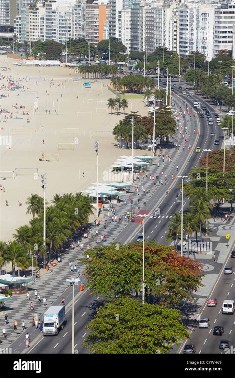 View Copacabana Beach Avenida Atlantica Hi Res Stock Photography And