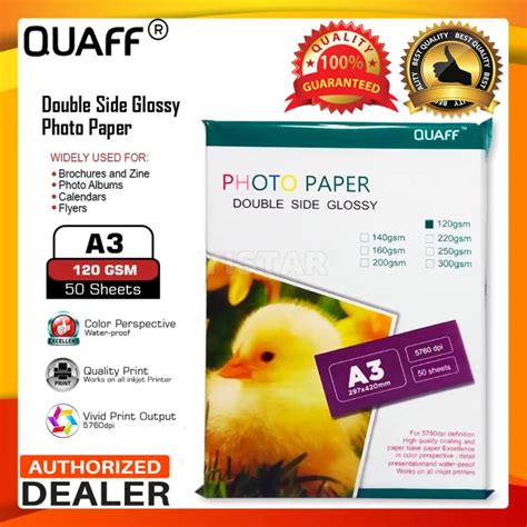 Quaff Double Sided Glossy Photo Paper Size A Gsm Lazada Ph